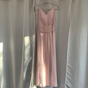 Blush pink Vera Wang bridesmaid dress